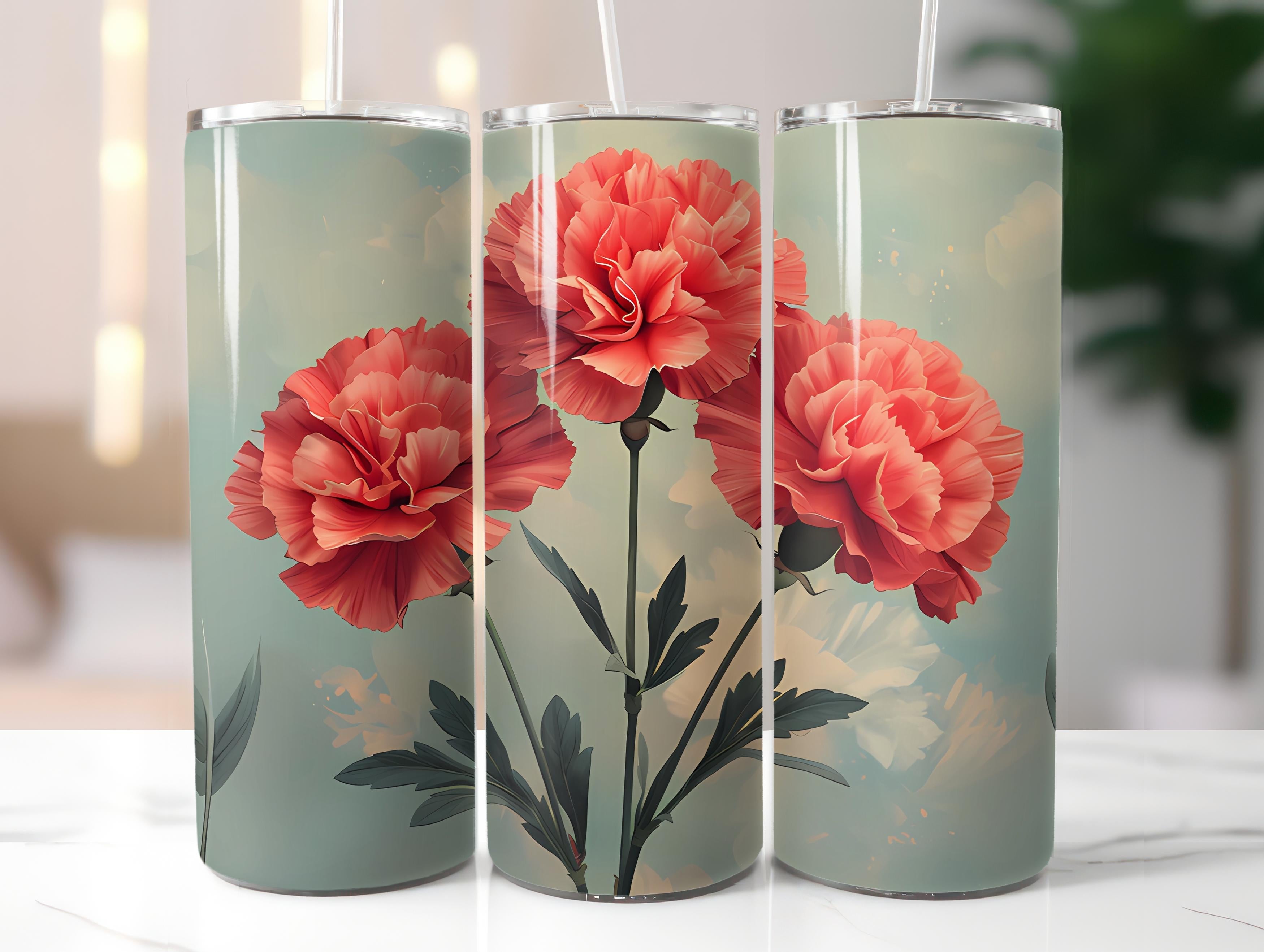 Vintage Flowers Tumbler Wrap - CraftNest - Digital Crafting and Art