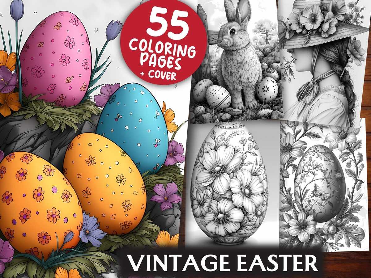 Vintage Easter Coloring Books - CraftNest