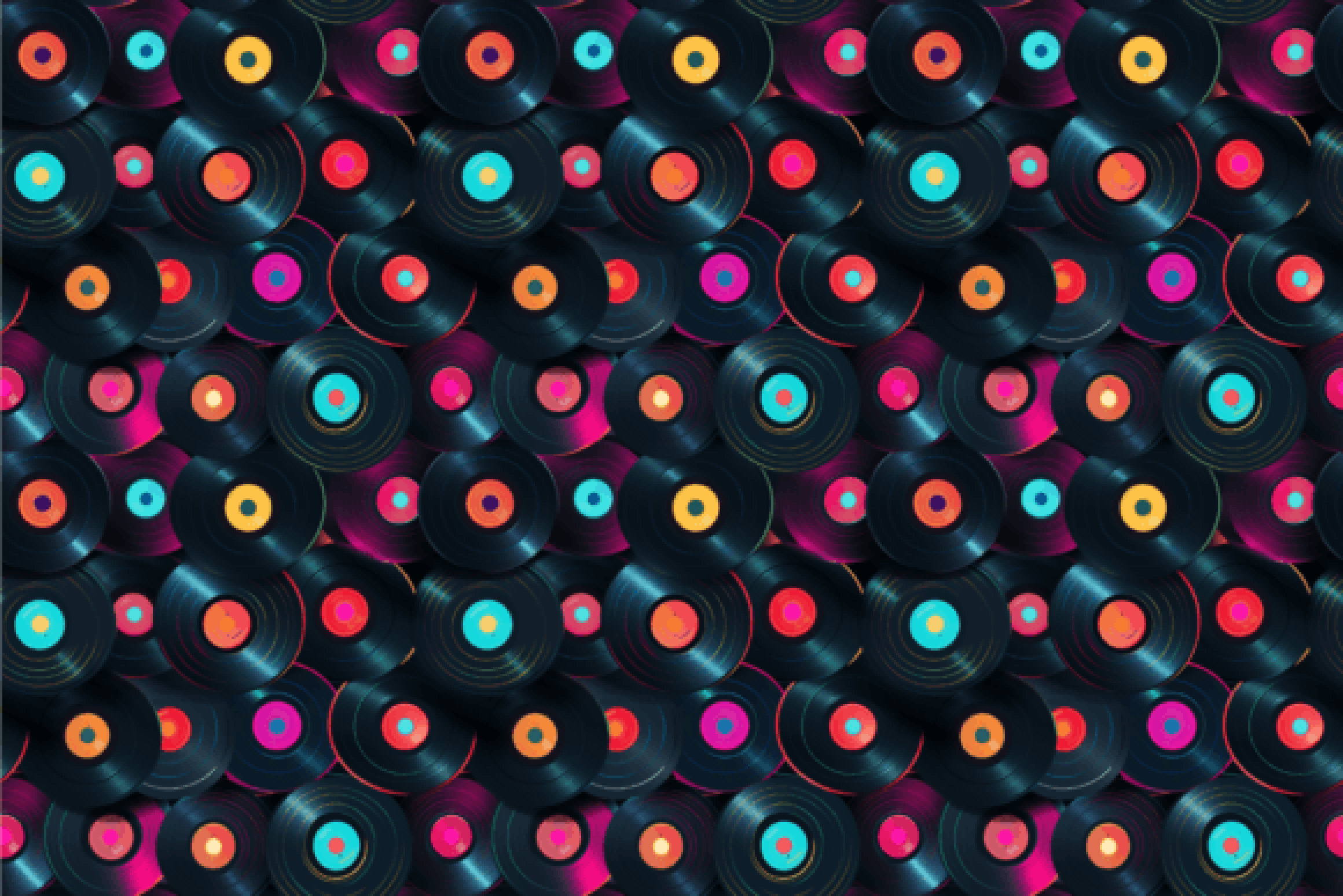 Vinyl Record Seamless Digital Paper