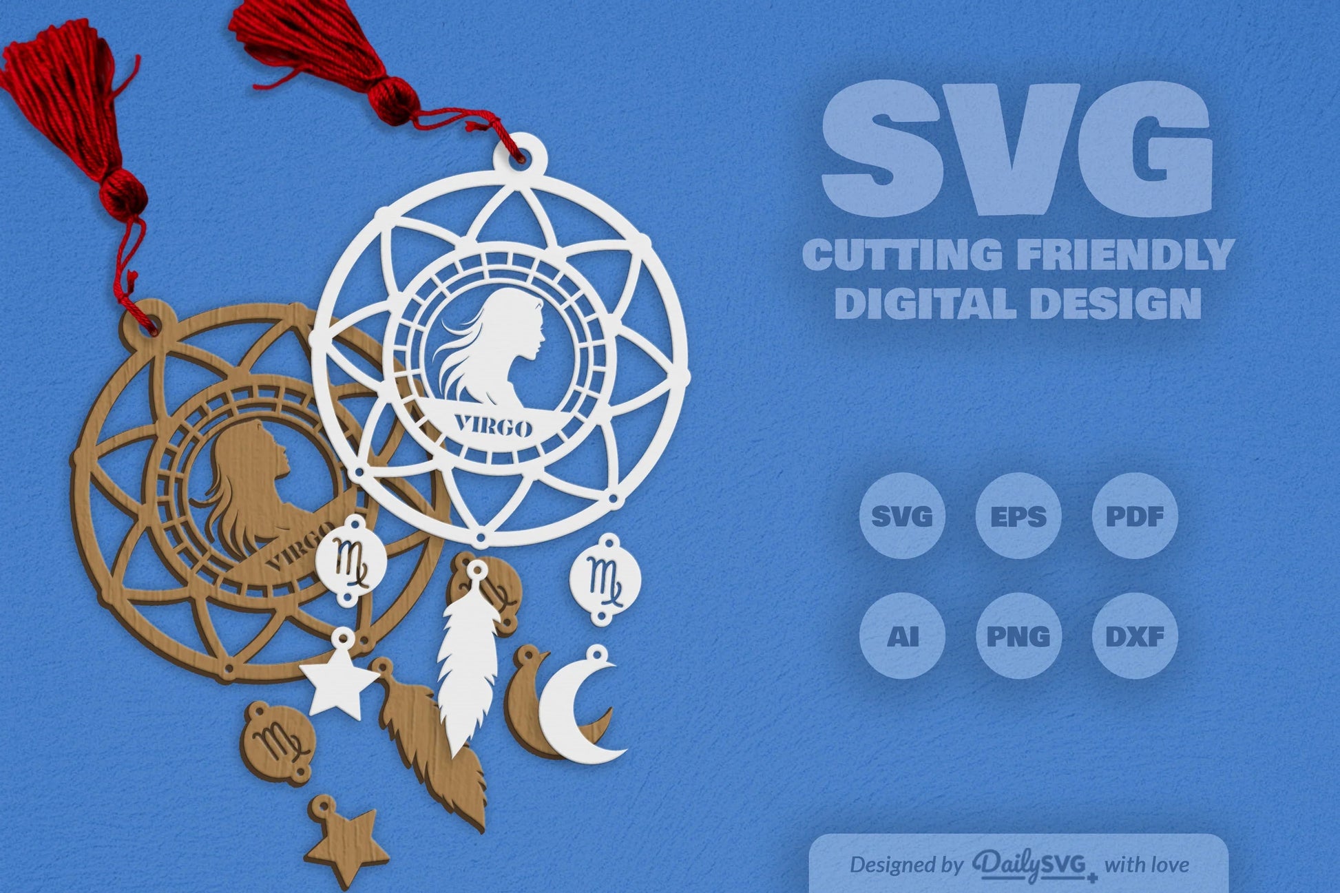 Virgo Dream Catcher Set SVG Bundle 2 - CraftNest - Digital Crafting and Art