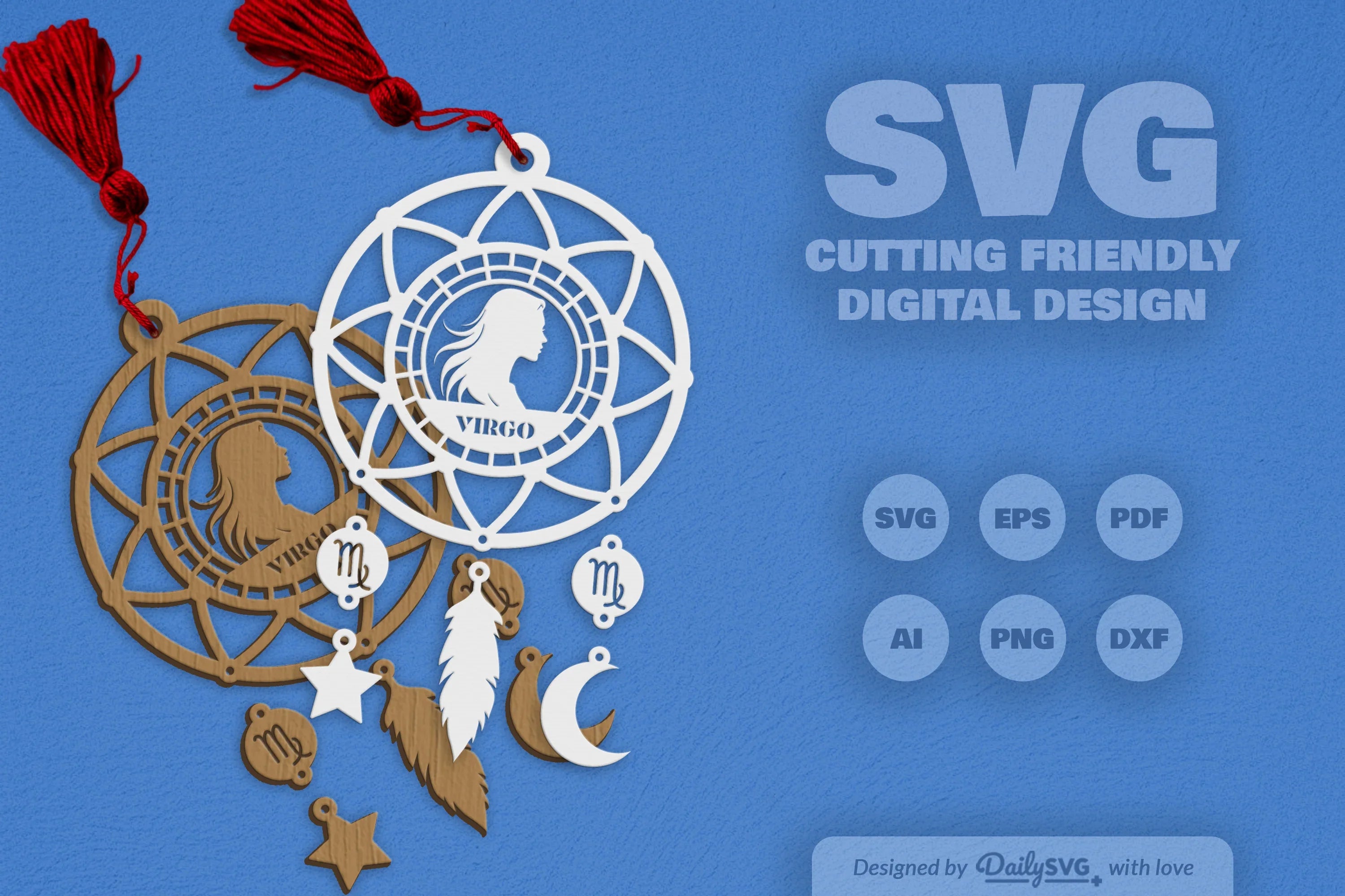 Virgo Dream Catcher Set SVG Bundle 2 - CraftNest - Digital Crafting and Art