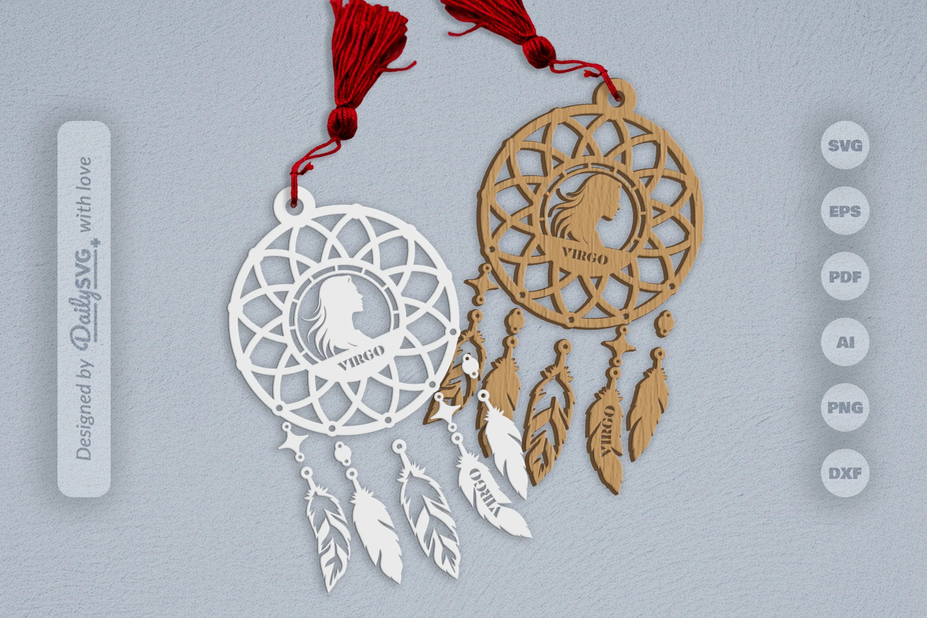 Virgo Dream Catcher Set SVG Bundle 8 - CraftNest - Digital Crafting and Art