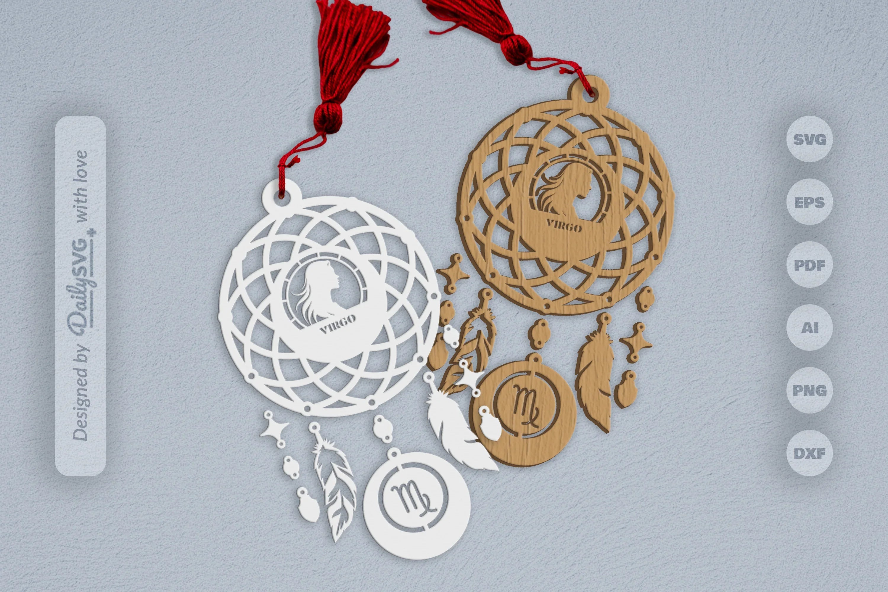 Virgo Dream Catcher Set SVG Bundle 9 - CraftNest - Digital Crafting and Art