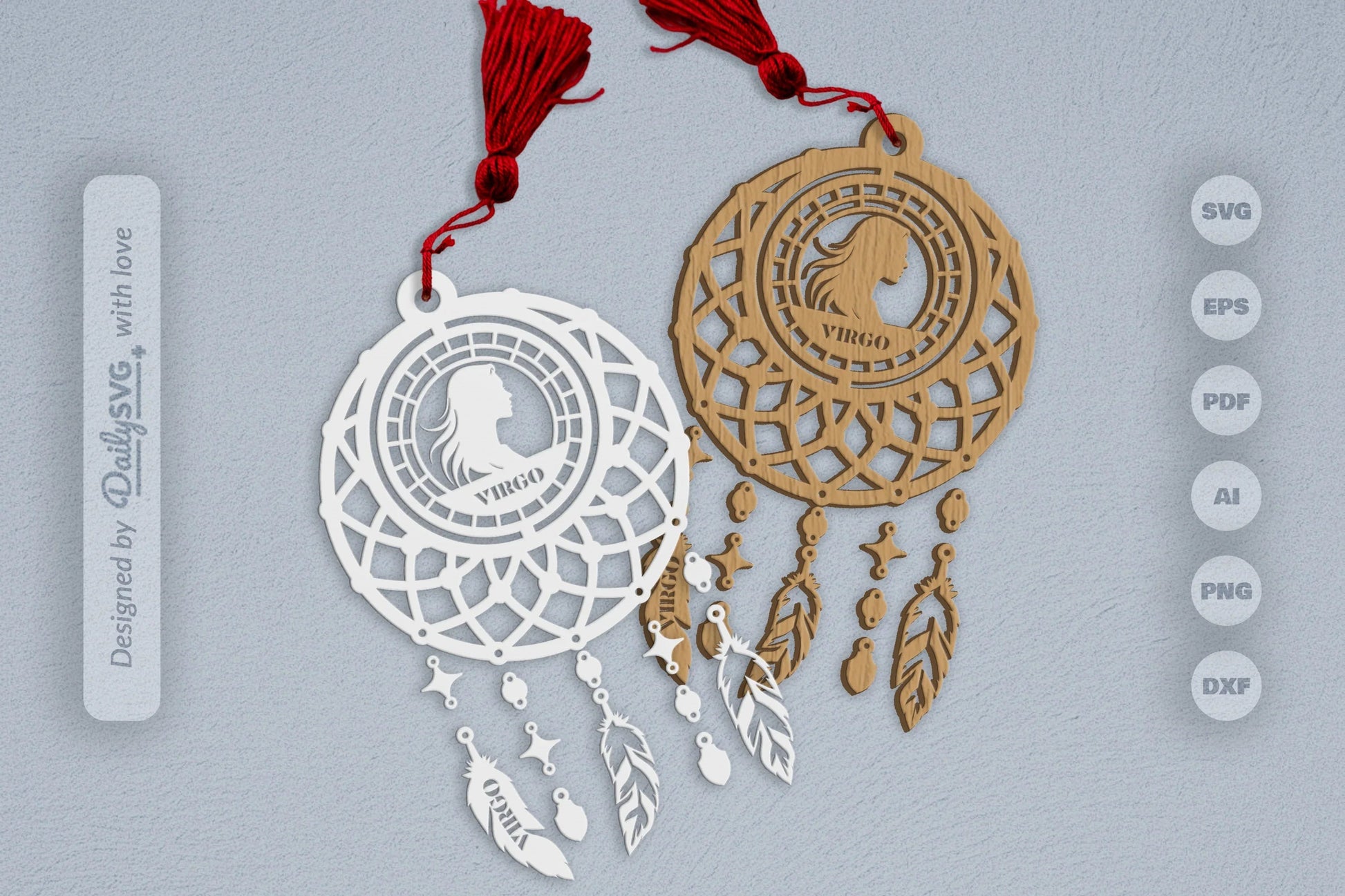 Virgo Dream Catcher Set SVG Bundle 3 - CraftNest - Digital Crafting and Art