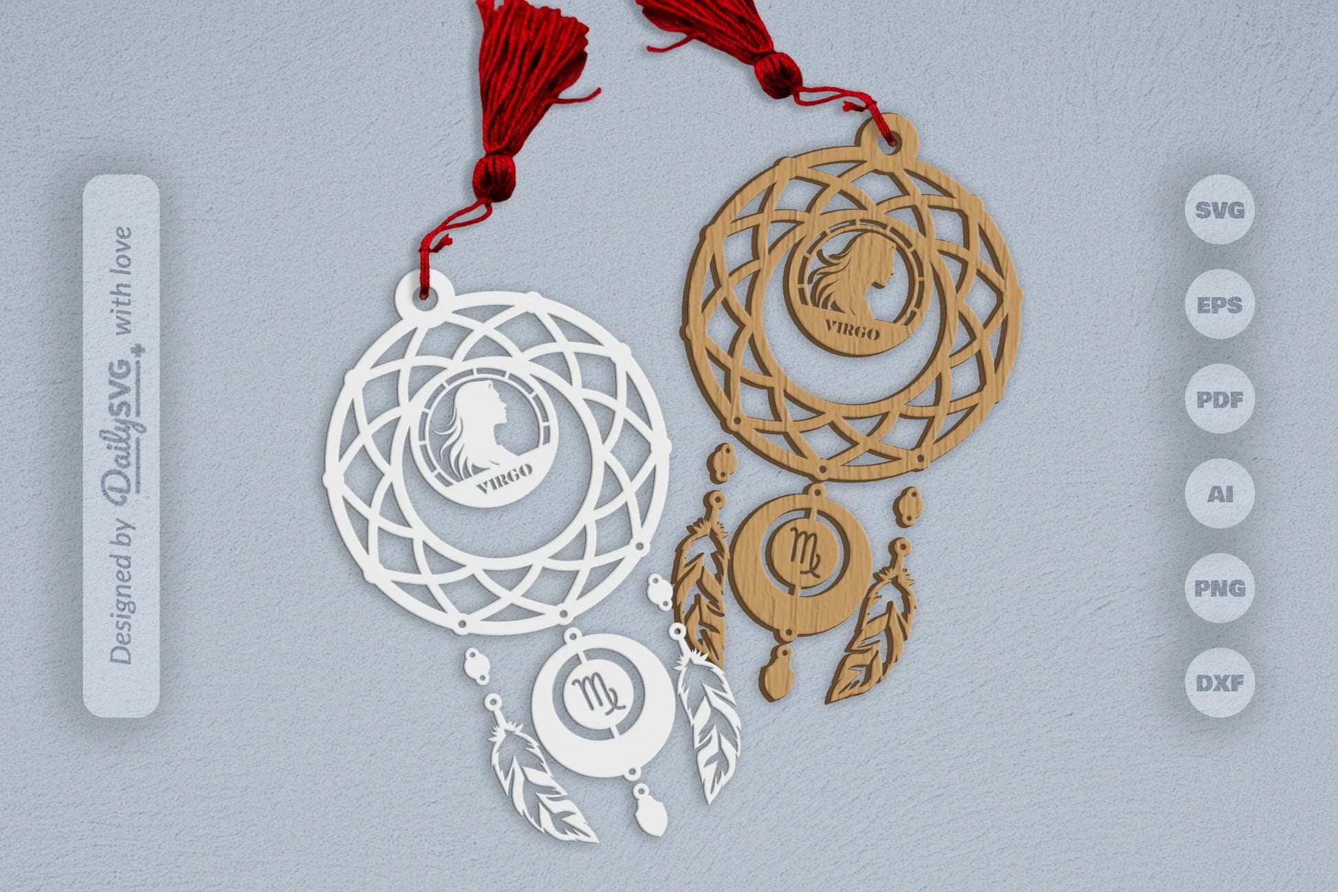 Virgo Dream Catcher Set SVG Bundle 5 - CraftNest - Digital Crafting and Art
