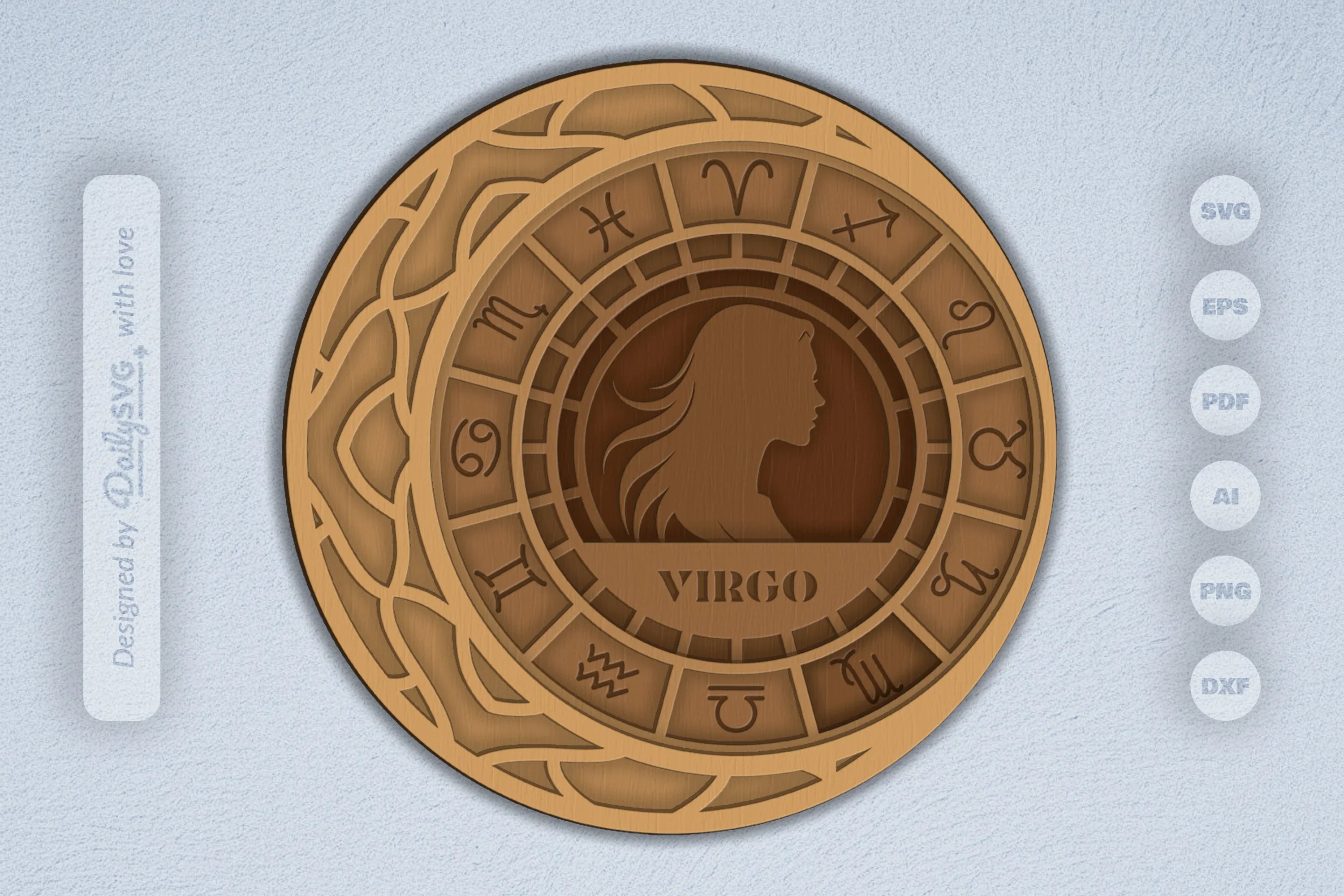 Virgo Zodiac Laser Cut SVG Bundle 1 - CraftNest - Digital Crafting and Art