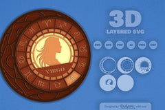 Virgo Zodiac Laser Cut SVG Bundle 1 - CraftNest - Digital Crafting and Art