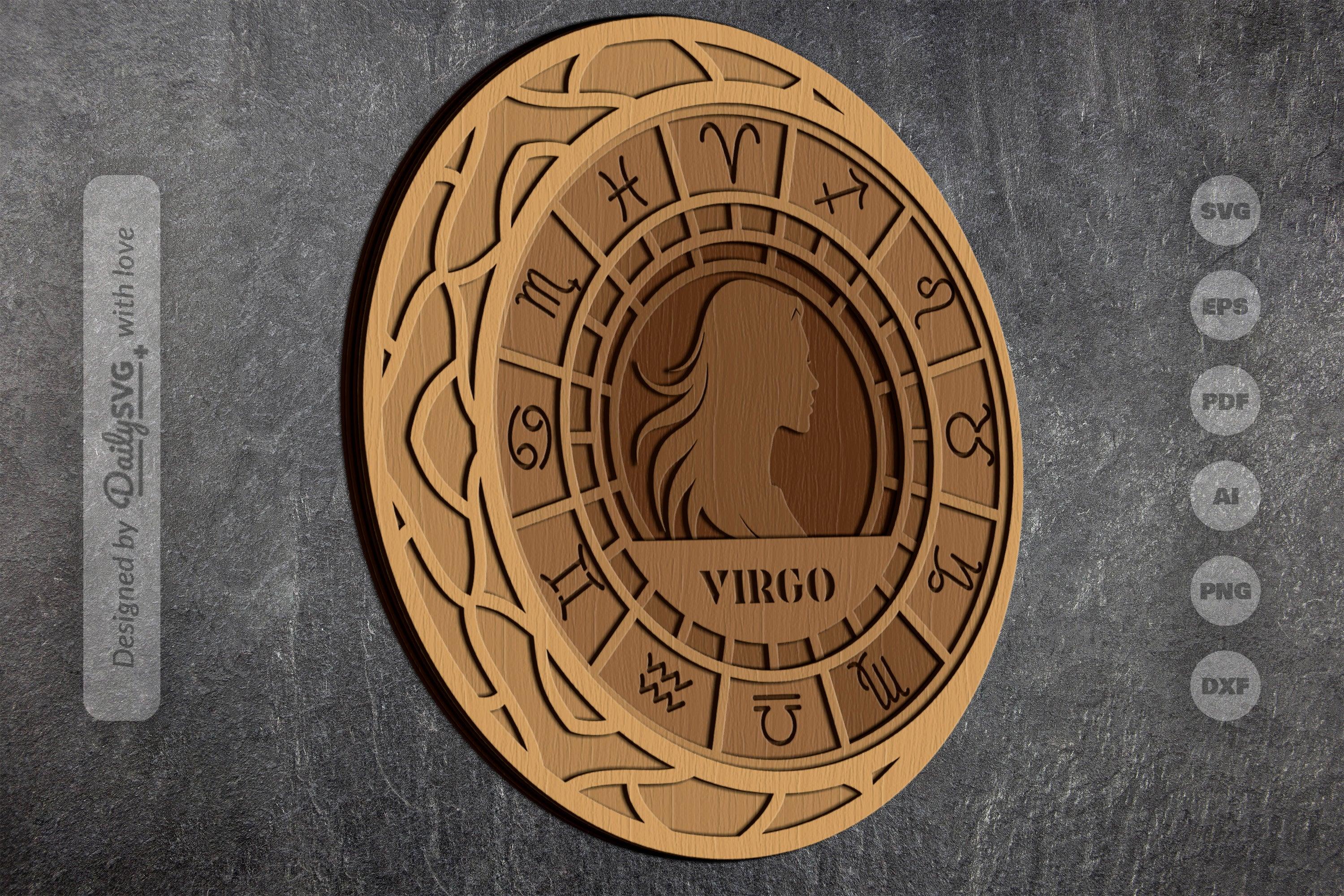 Virgo Zodiac Laser Cut SVG Bundle 1 - CraftNest - Digital Crafting and Art