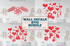 Wall Decals Room SVG Bundle - CraftNest - Digital Crafting and Art