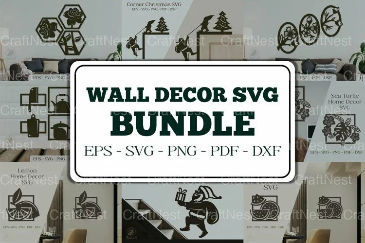 Wall Decor SVG Bundle - CraftNest - Digital Crafting and Art