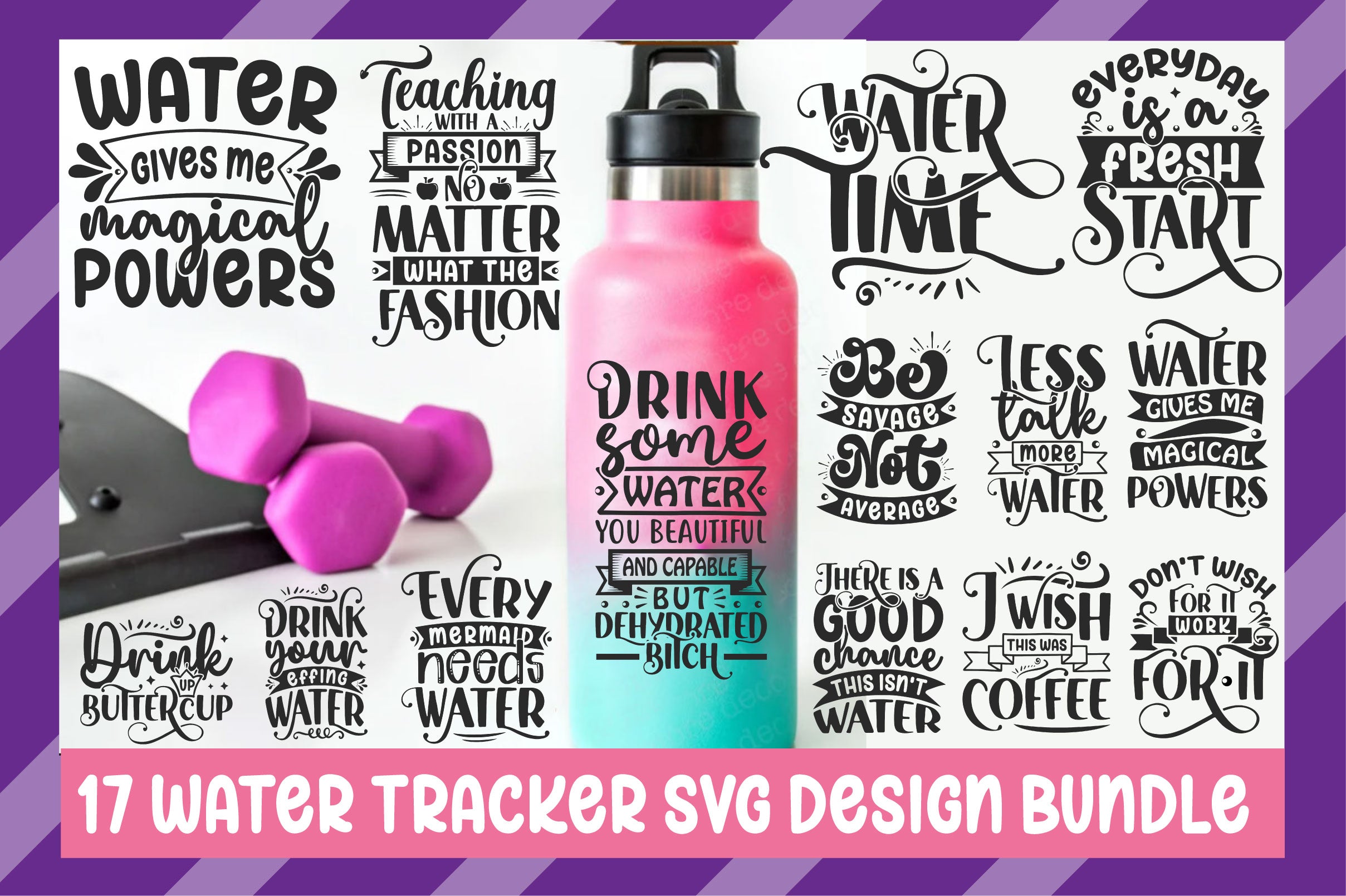 Water Tracker 15 R SVG Bundle