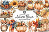 Autumn Flower Clipart Bundle