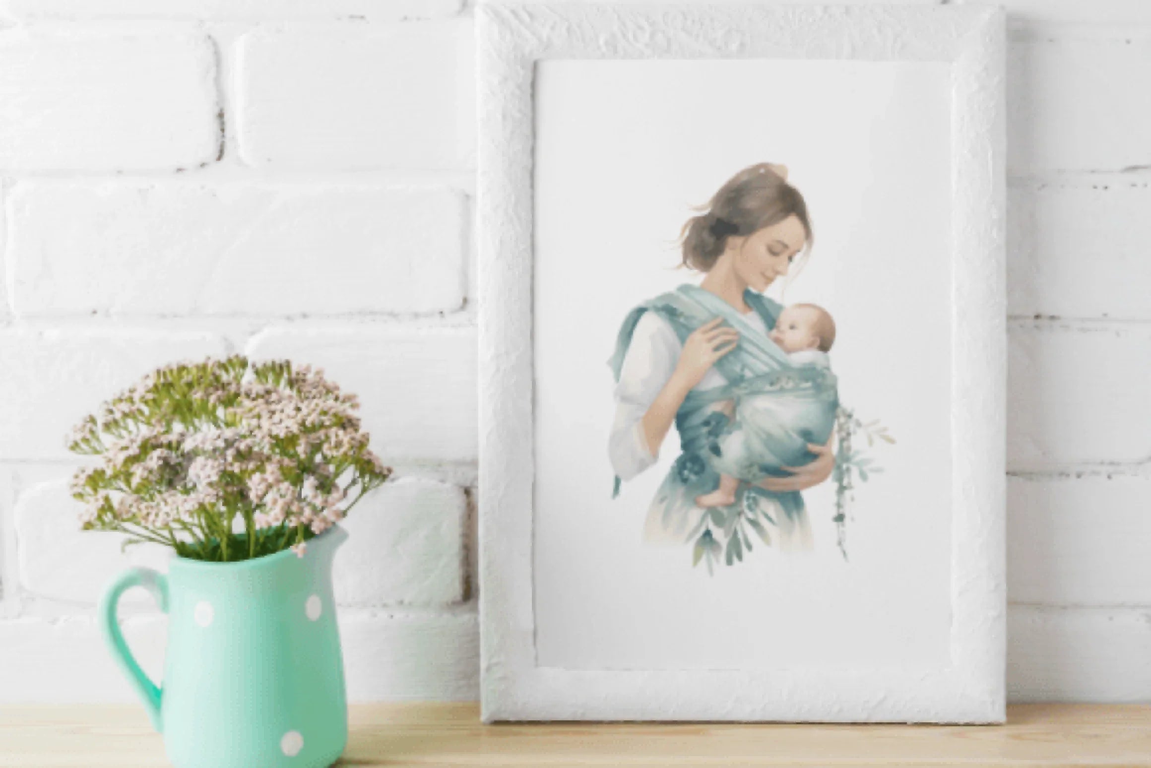 Babywearing Mom and Baby Clipart Bundle - CraftNest - Digital Crafting and Art