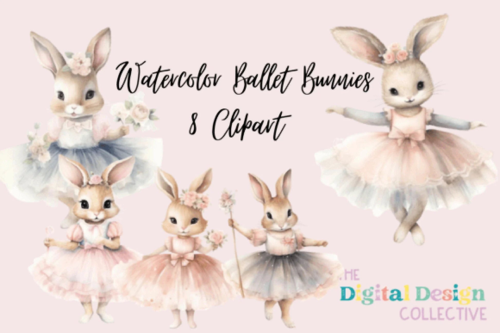 Ballet Bunnies Easter Clipart Bundle - CraftNest - Digital Crafting and Art