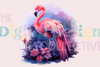 Beach Flamingo Clipart Bundle