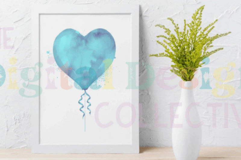 Blue Birthday Balloons Clipart Bundle - CraftNest - Digital Crafting and Art