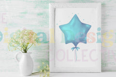 Blue Birthday Balloons Clipart Bundle - CraftNest - Digital Crafting and Art