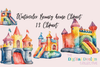 Vibrant Bouncy House Clipart Designs Bundle