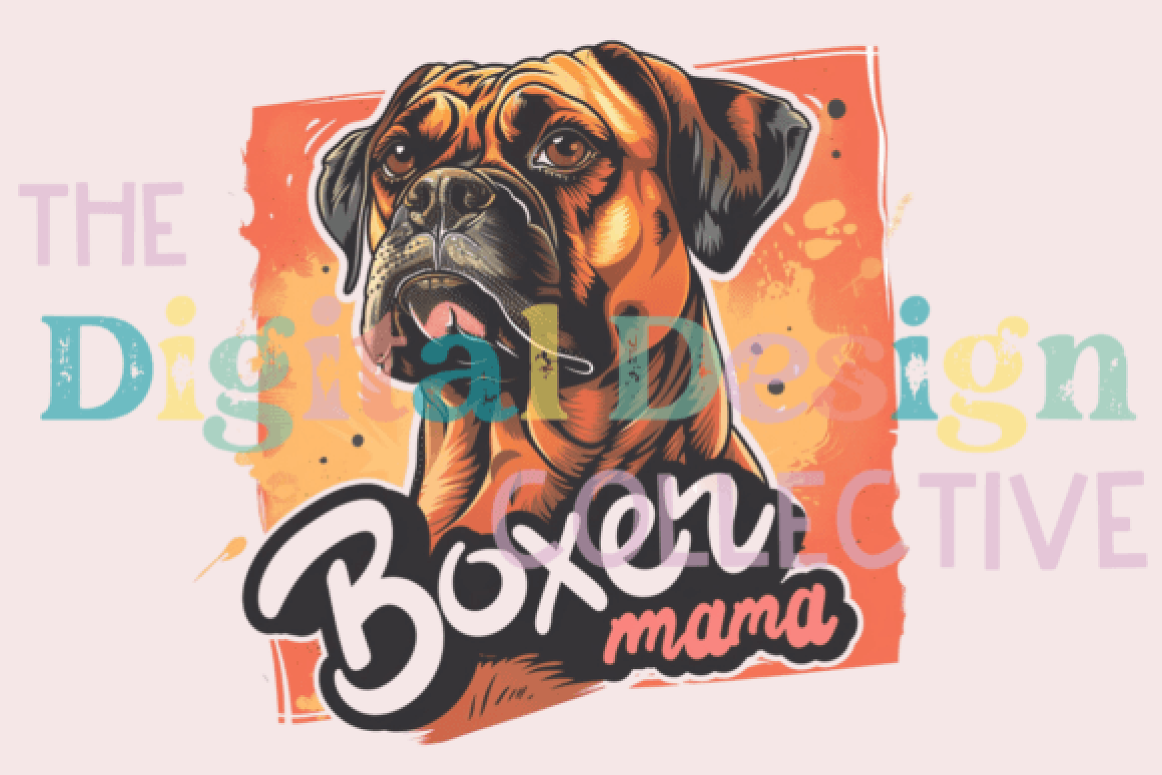Boxer Mama Clipart Bundle