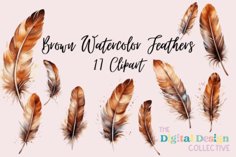 Brown Feather Clipart Bundle 2022 - CraftNest - Digital Crafting and Art