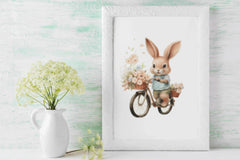 Bunnies on a Bike Clipart Bundle - CraftNest - Digital Crafting and Art