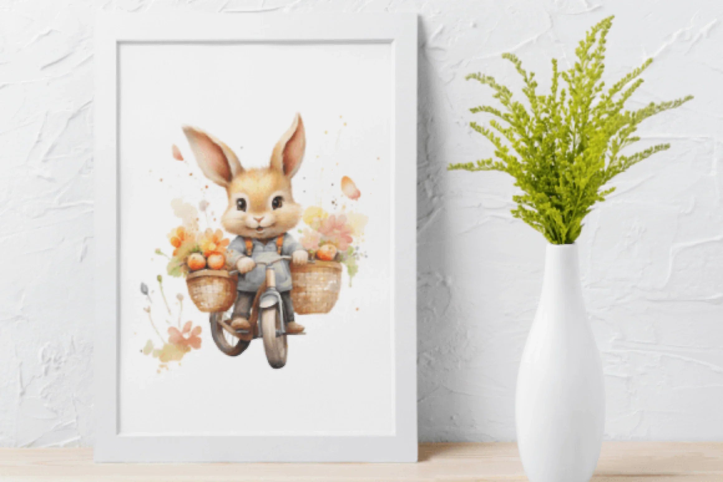 Bunnies on a Bike Clipart Bundle - CraftNest - Digital Crafting and Art