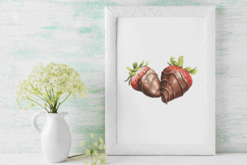 Delicious Chocolate Strawberries Clipart Bundle - CraftNest - Digital Crafting and Art