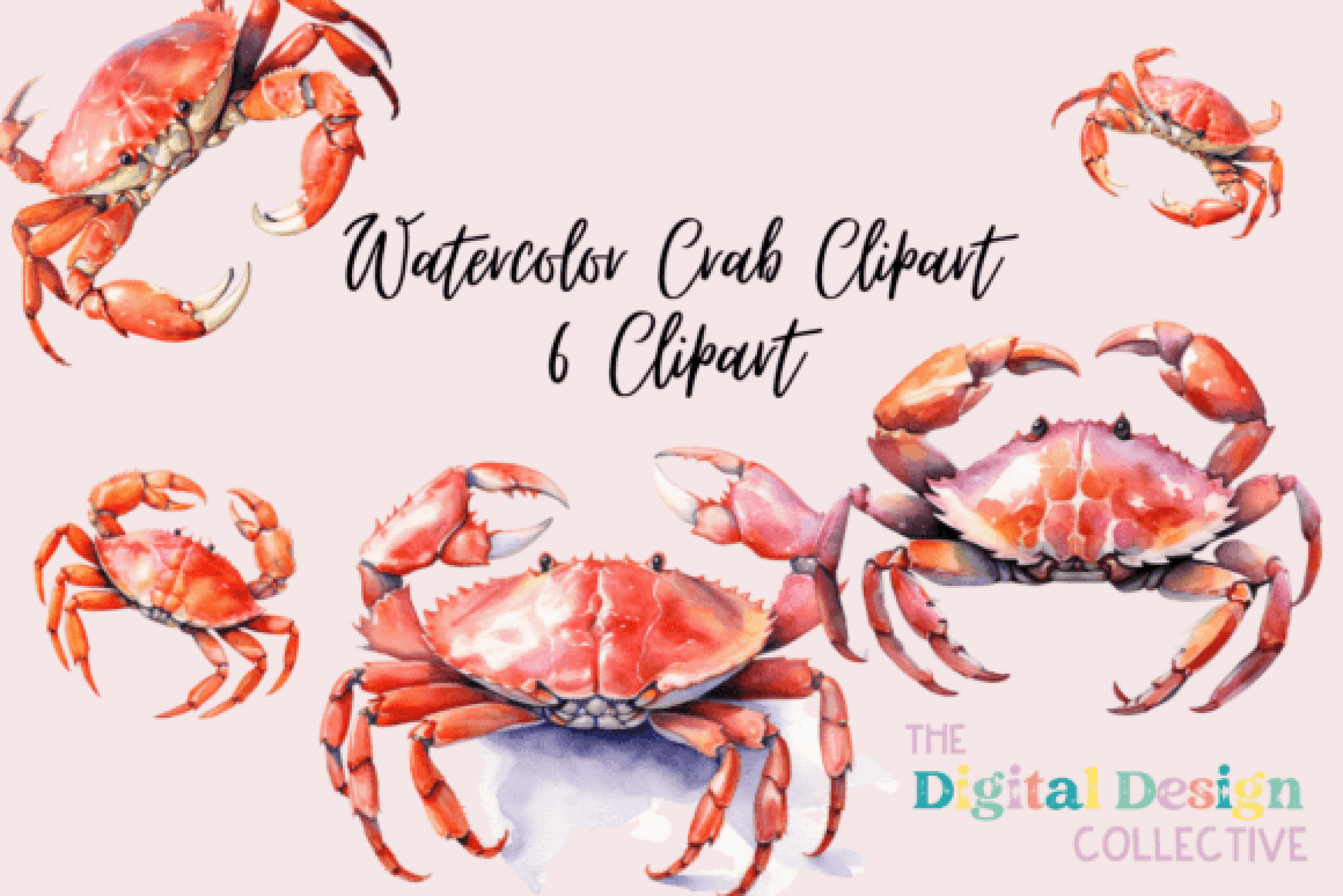 Crab Clipart Bundle 2041 - CraftNest - Digital Crafting and Art