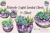 Crystal Succulent Clipart Bundle