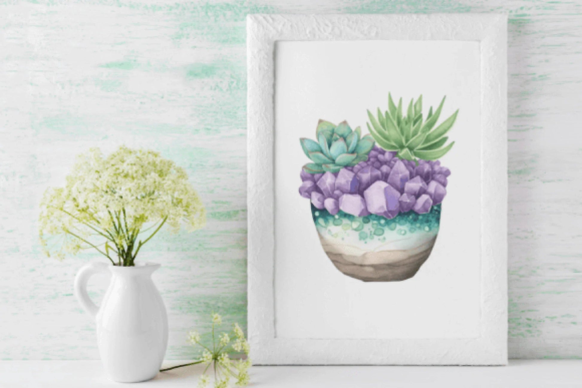 Crystal Succulent Clipart Bundle - CraftNest - Digital Crafting and Art