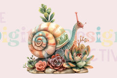 Adorable Fairy Snail Clipart Bundle - CraftNest - Digital Crafting and Art