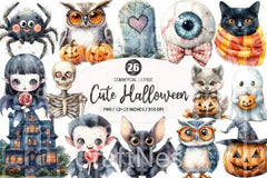 Cute Halloween Clipart Bundle 99 - CraftNest - Digital Crafting and Art