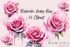 Drippy Roses Valentine's Day Art Clipart Bundle