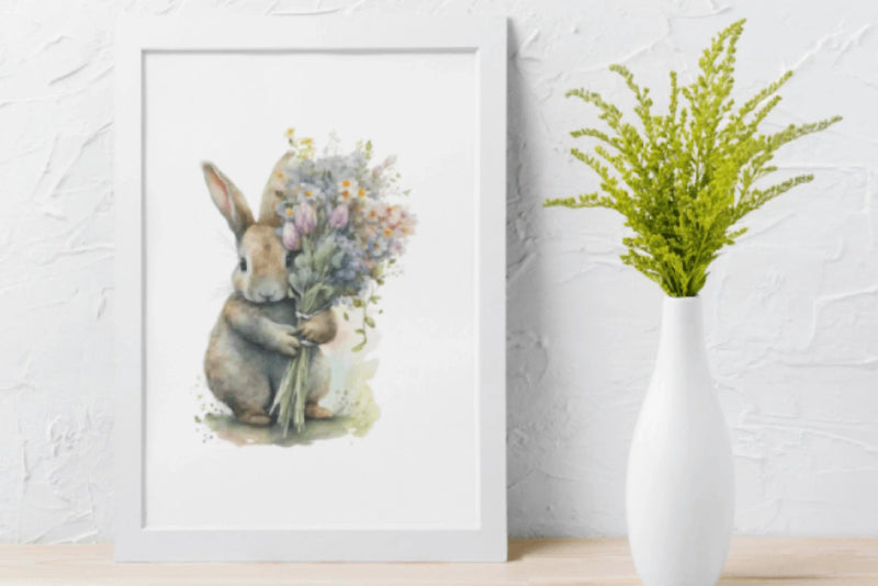 Easter Bunny Flower Clipart Bundle - CraftNest - Digital Crafting and Art