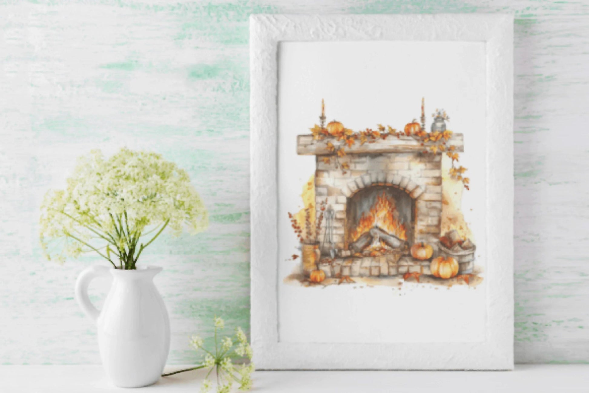 Cozy Autumn Fireplace Clipart Bundle - CraftNest - Digital Crafting and Art