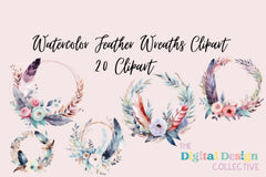 Feather Wreaths Clipart Bundle - CraftNest - Digital Crafting and Art