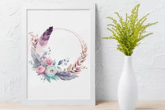 Feather Wreaths Clipart Bundle - CraftNest - Digital Crafting and Art