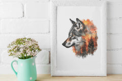 Vibrant Fire Wolves Clipart Bundle - CraftNest - Digital Crafting and Art