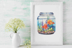 Fish Bowl Clipart Bundle - CraftNest - Digital Crafting and Art