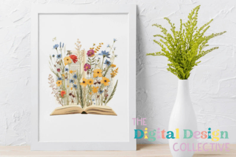 Floral Books Clipart Bundle - CraftNest - Digital Crafting and Art