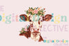 Floral Highland Cow Clipart Bundle