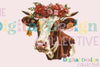 Floral Highland Cow Clipart Bundle