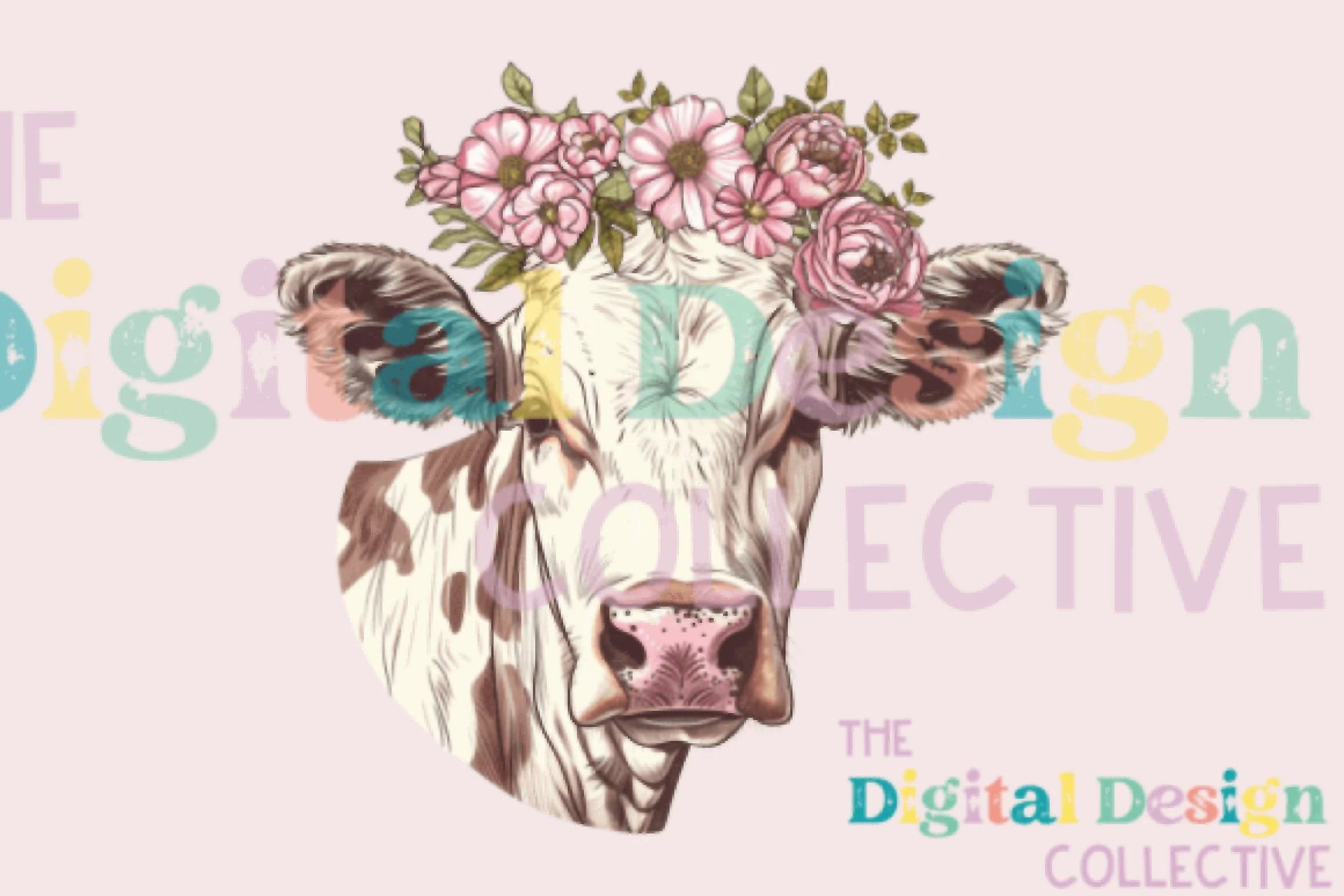 Floral Highland Cow Clipart Bundle - CraftNest - Digital Crafting and Art