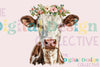 Floral Highland Cow Clipart Bundle