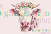 Floral Highland Cow Clipart Bundle