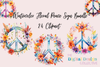 Floral Peace Sign Clipart Bundle
