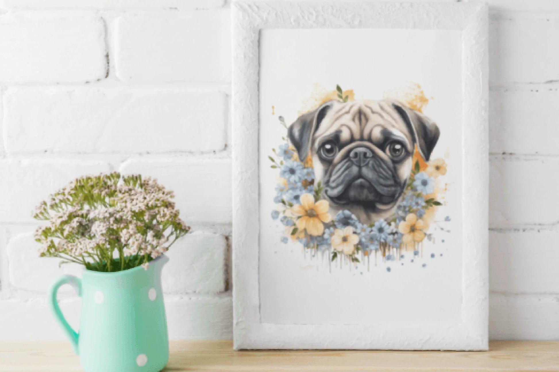 Adorable Floral Pug Designs - CraftNest - Digital Crafting and Art