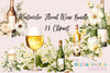 Elegant Floral Wine Clipart Bundle