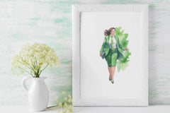 Girl in Green Clipart Bundle - CraftNest - Digital Crafting and Art