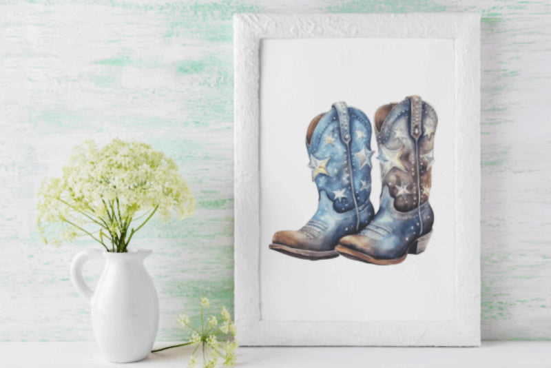 Glam Cowgirl Boots Clipart Bundle - CraftNest - Digital Crafting and Art